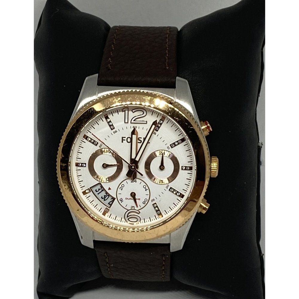 Fossil ES4081 Women's Brown Leather Analog Dial Qu